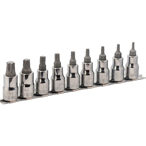 Torxpipesett 1/2" innv. BAHCO 7809TORX på skinne