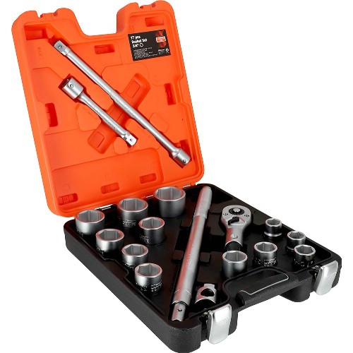 Pipenøkkelsett 3/4" mm 17 deler BAHCO SLX17