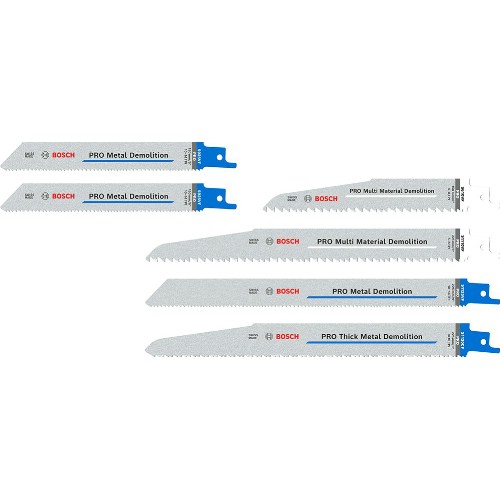 Bajonettsagbladsett BOSCH Pro Demolition 6 deler
